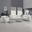 Odette - Loveseat With 2 Pillows - Beige Chenille