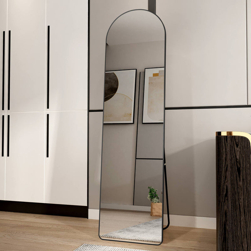 Arched Full Length Mirror With Frame For Bathroom Bedroom ing Store - Black