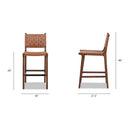 Andre - Counter Stool With Back - Pecan Brown