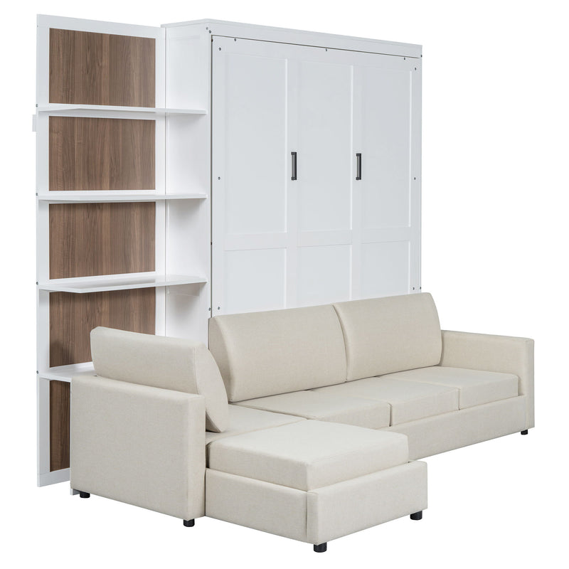 Murphy Bed With Sofa And Shelves