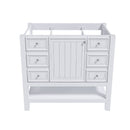 36" Bathroom Vanity With 1 Cabinet And 3 Drawers 1, Storage Solution - White