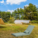 Foldable Portable Camping Chair With Carry Bag 14 Position Adjustable Recliner For Adults Cotton & Metal Frame For Outdoor Travel, Picnic, Or BBQ - Light Green