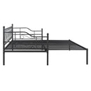 Twin Size Metal Daybed with Trundle, Daybed with Slat No Box required Black