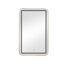 Rectangle Medicine Cabinet Mirror Bathroom Mirror With Storage Wall Mounted Medicine Mirror Cabinet With LED - Gold
