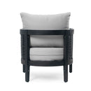 Outdoor Acacia Wood Club Chairs With Cushions