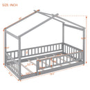 Bed House Bed Frame With Fence
