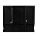 Wall Mounted Bathroom Medicine Wall Cabinet With Mirror & Open Shelves