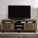 Ensata II - TV Stand - Rustic Oak & Black