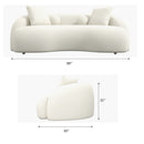 Drake - Japandi Style Curvy Boucle Sofa