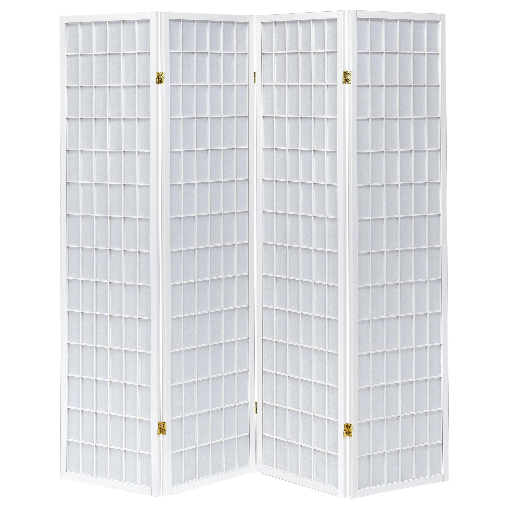 Roberto 4-Panel Room Divider Folding Shoji Screen White