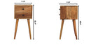 Mini 2 Drawer Nightstand