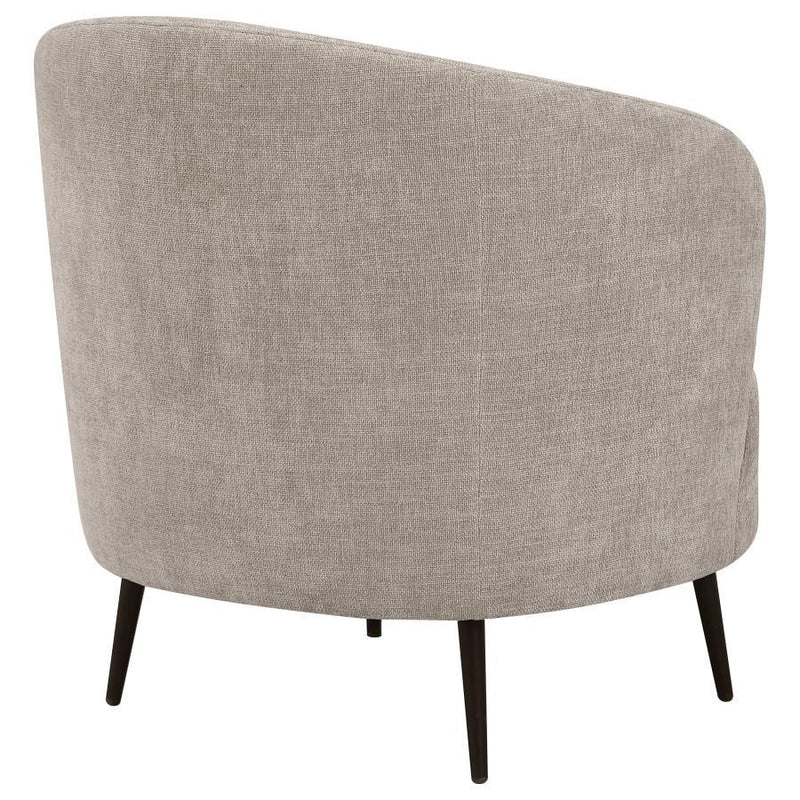 Ellorie - Upholstered Channel Back Curved Chair - Beige