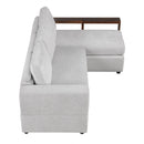 Sectional Sofa Upholstered Sofa Couch With Reversible Armrests For Living Room
