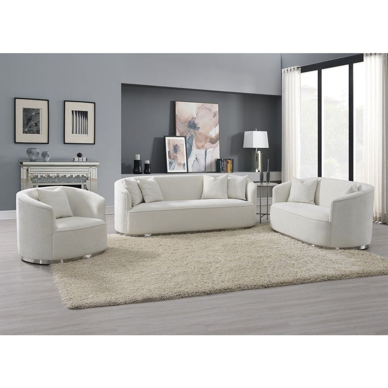 Odette - Loveseat With 2 Pillows - Beige