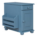 Vintage Flip Top Side Table With USB Ports