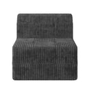 Modern Minimalist Corduroy Sleeper Sofa, Compressed Sectional Single Seat