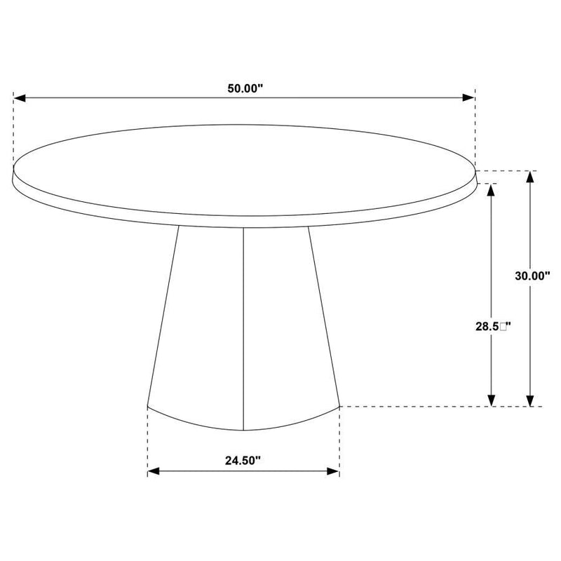 Franklin - 59" Round Dining Table - Gray And Dark Oak