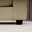 Modern 2 Seater With 4 Pillows, Upholstered Deep Seating Loveseat