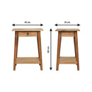 Woven End Table - Brown