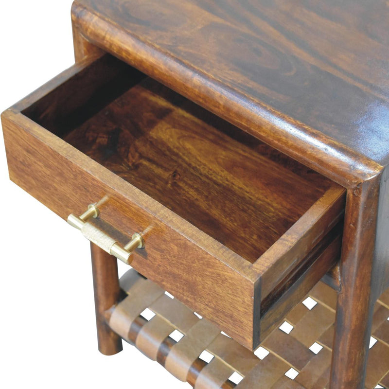 T Bar Nightstand - Dark Brown