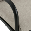 Leora - Modern Minimalist Round Tube Sofa Chair With Cushions - Beige / Black