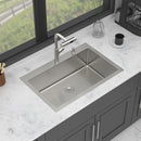 Drop-In Kitchen Sink With Pull-Out Faucet And Soap Dispenser