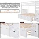 Twin over Twin/Full Bunk Bed with Twin Size Trundle (White)(OLD SKU :LP000025AAK)