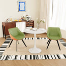 Round Dining Table Set With Tulip Design And 2 Chairs