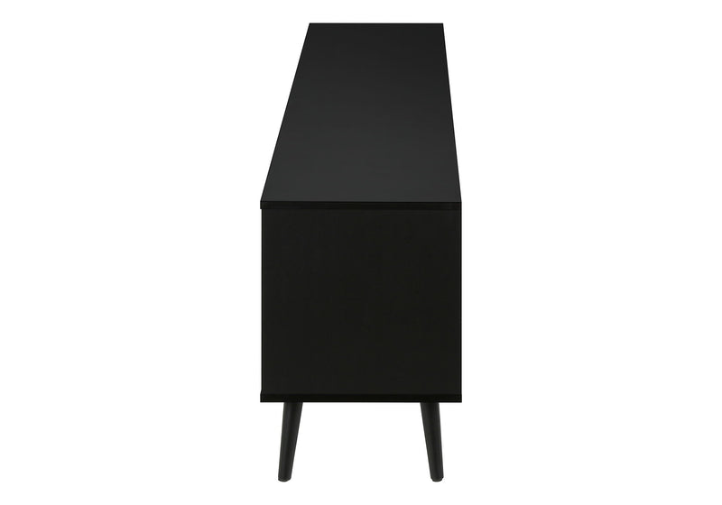 TV Stand, Console, Media Entertainment Center, Storage Cabinet, Modern Design - Black