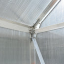 Polycarbonate Greenhouse, Heavy Duty Outdoor Aluminum Walk-In Green House Kit With Rain Gutter, Vent And Door For Backyard Garden
