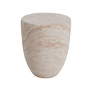 Outdoor / Indoor Lightweight, Concrete Side Table, Travertine - Beige