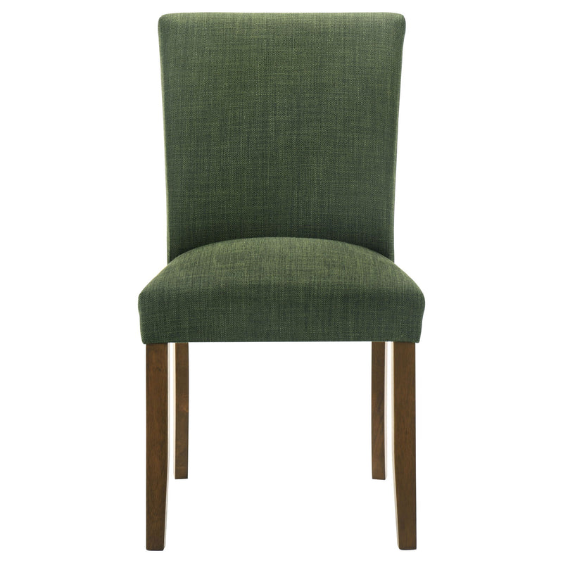 Luxe Upholstered Dining Side Chairs With Gently Curved Back (Set of 2)