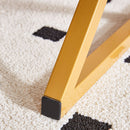 Modern Rock Slab Coffee Table With Metal Legs