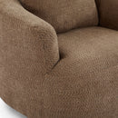 360° Swivel Barrel Sofa Chair With Throw Pillow, Chenille Upholstered Accent Chair