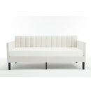 Elena - Boucle Upholstered Daybed, Ribbed Tufted Backrest