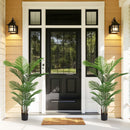 Simulate Plastic Flower Boxes With Leaves For Outdoor Home Decor (Set of 2) - Green