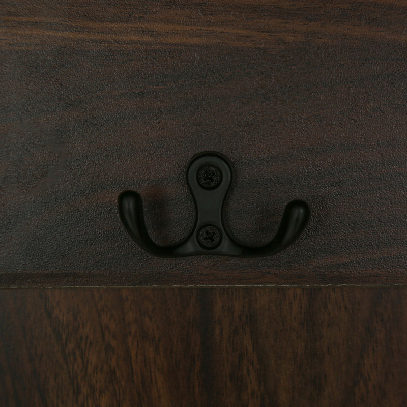 Hall Tree With 3 Hooks, Coat Hanger, Entryway Bench, Storage Bench, 3 In 1 Design