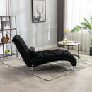 Velvet Chaise Lounge Indoor, Button Tufted Upholstered Chaise Lounge Chair With Pillow