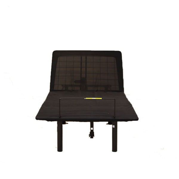 Adjustable Metal Bed Base With Head And Foot Incline, Anti Snore Feature, Wireless Control, Twin Long - Antique Black