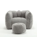 Soft Chenille Bean Bag Chair With High Resilient Foam