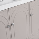 Contemporary Freestanding Bathroom Vanity With Resin Sink & Soft-Close Cabinet Doors