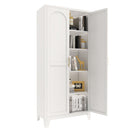 Shapely Doors Cabinet, Metal Storage Cabinet With Doors And Adjustable Shelves