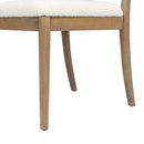 Leon - Arched Back & Upholstered Dining Chair (Set of 2) - Ivory White