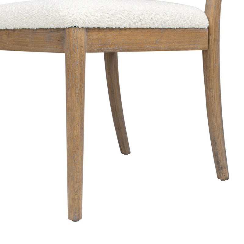 Leon - Arched Back & Upholstered Dining Chair (Set of 2) - Ivory White