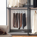 Monica - Wood Walk In Closet System With Modular Design Melamine - Rustic