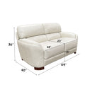 Edrice - Loveseat - Ice Gray Top Grain Leather