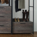 Monica - Wood Walk In Closet System With Modular Design Melamine - Rustic