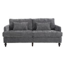 Mid Century Modern Chenille Fabric Loveseat Sofa, 2 Seat Upholstered Couch