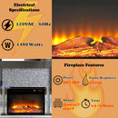 Noralie - Fireplace - Mirrored & Faux Diamonds - 40" - Atlantic Fine Furniture Inc