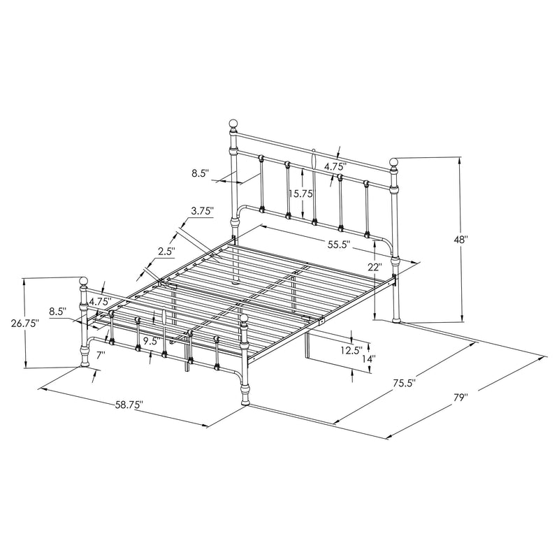 Novak - Metal Open Frame Bed